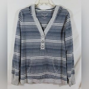 Sonoma Women's Striped Lightweight Hoodie Size XL